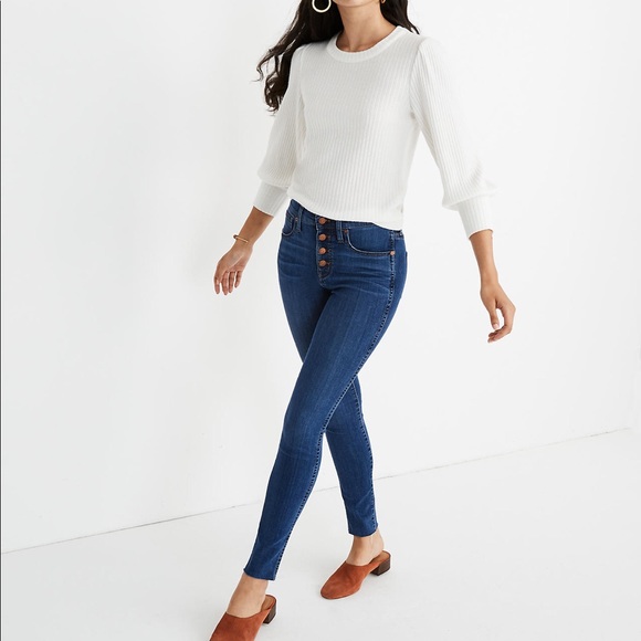 ๐ค SOLD! ๐ค Madewell 10โ high rise button front - Picture 1 of 5